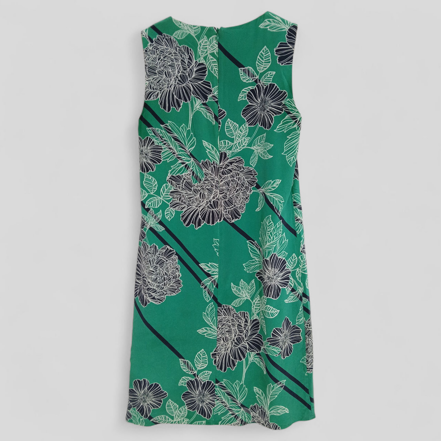 (6) David Lawrence | Green Pure Silk Dress