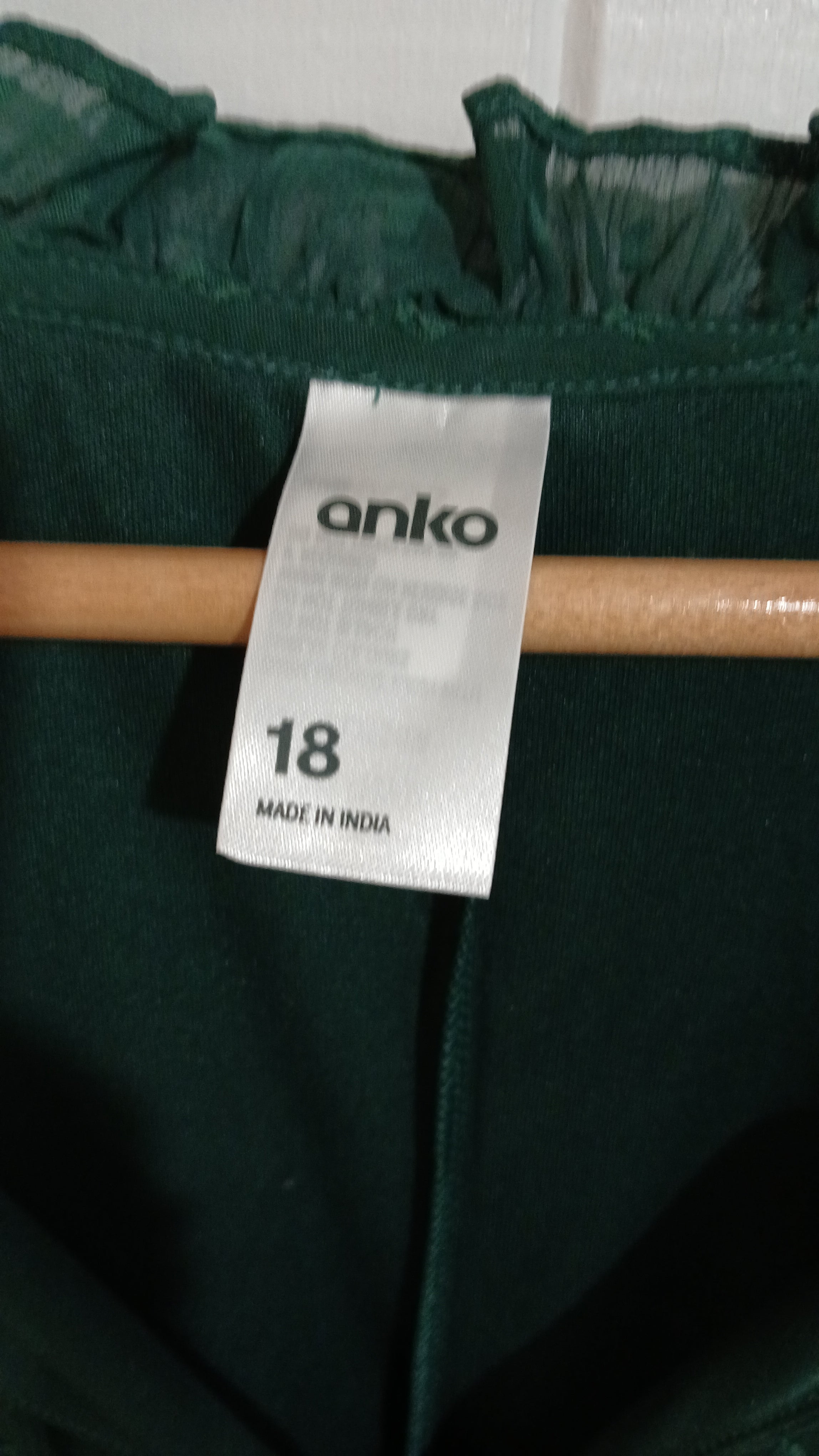Image of (18) Anko | Green LS Textured Dress