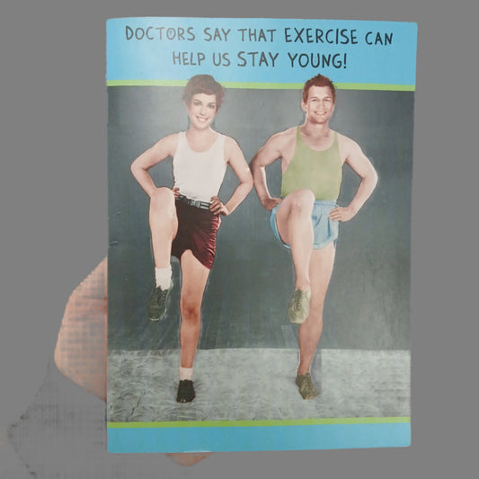 Birthday Card |  Humour/2 men doing exercises