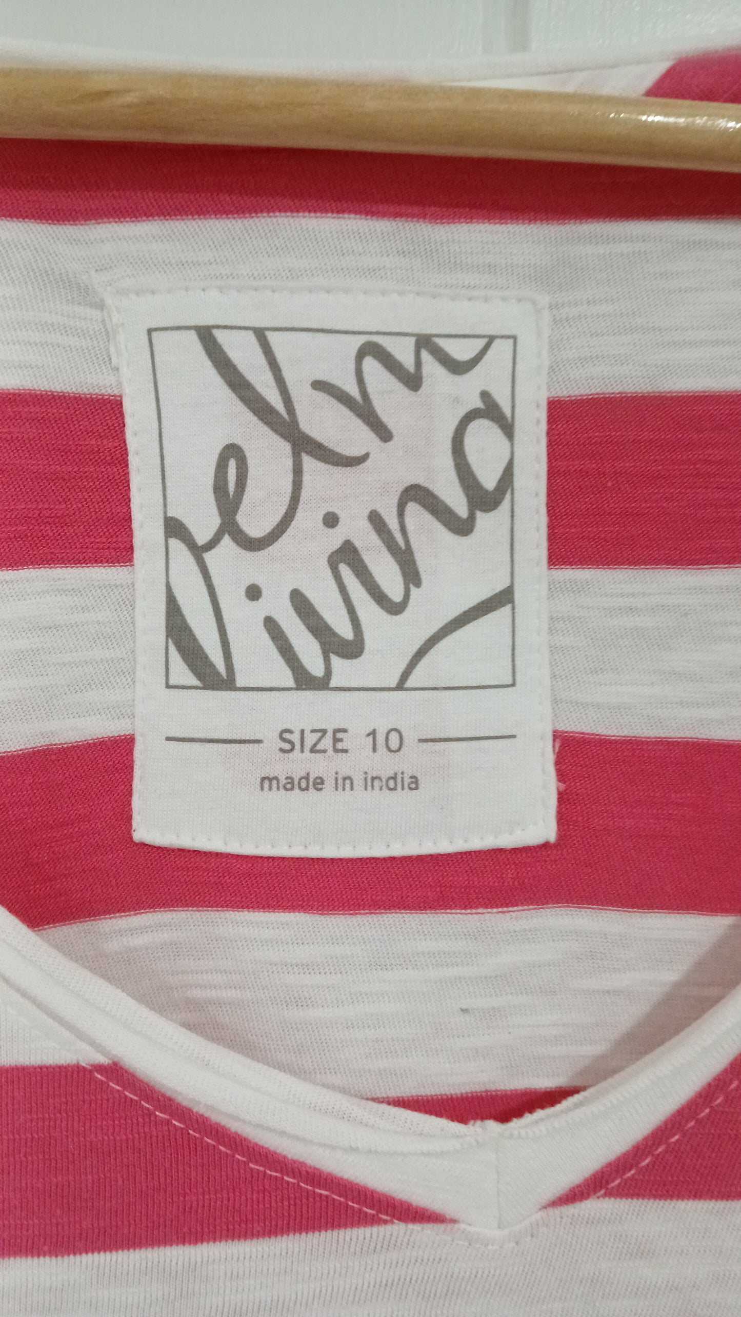 (10) T-shirt Dress Pink Stripes