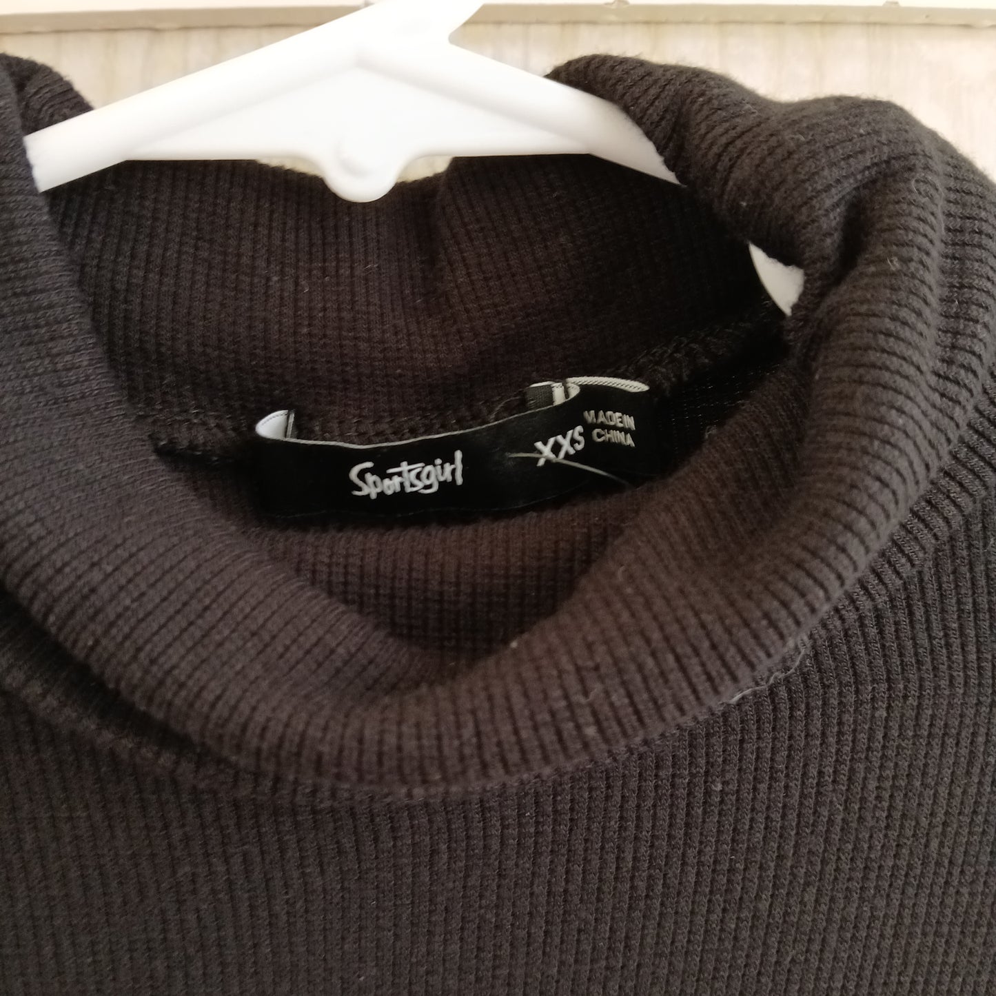 (XXS) Sportsgirl Black Turtleneck L/S Ribbed shirt