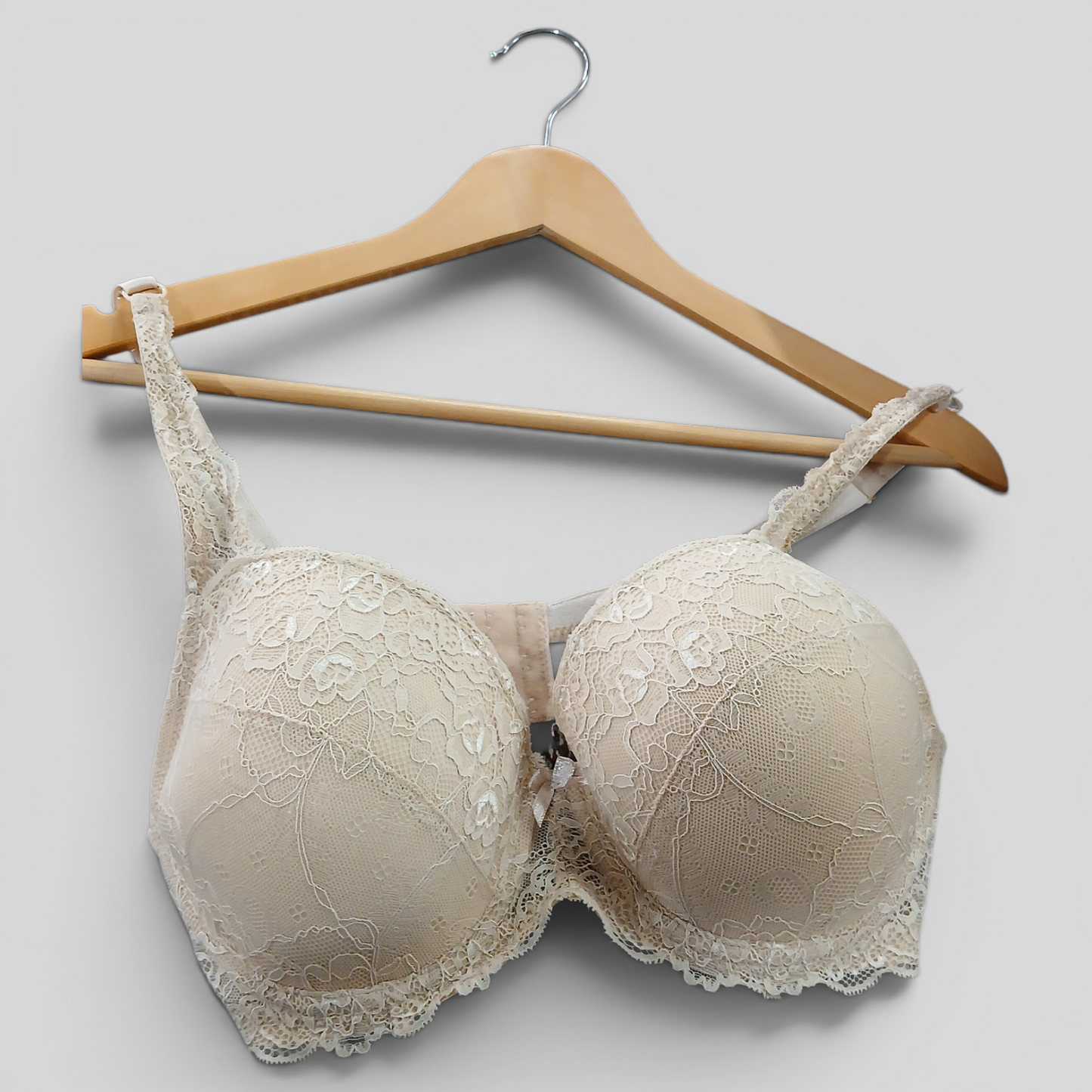 (14D) Edited | Beige Lace Bra