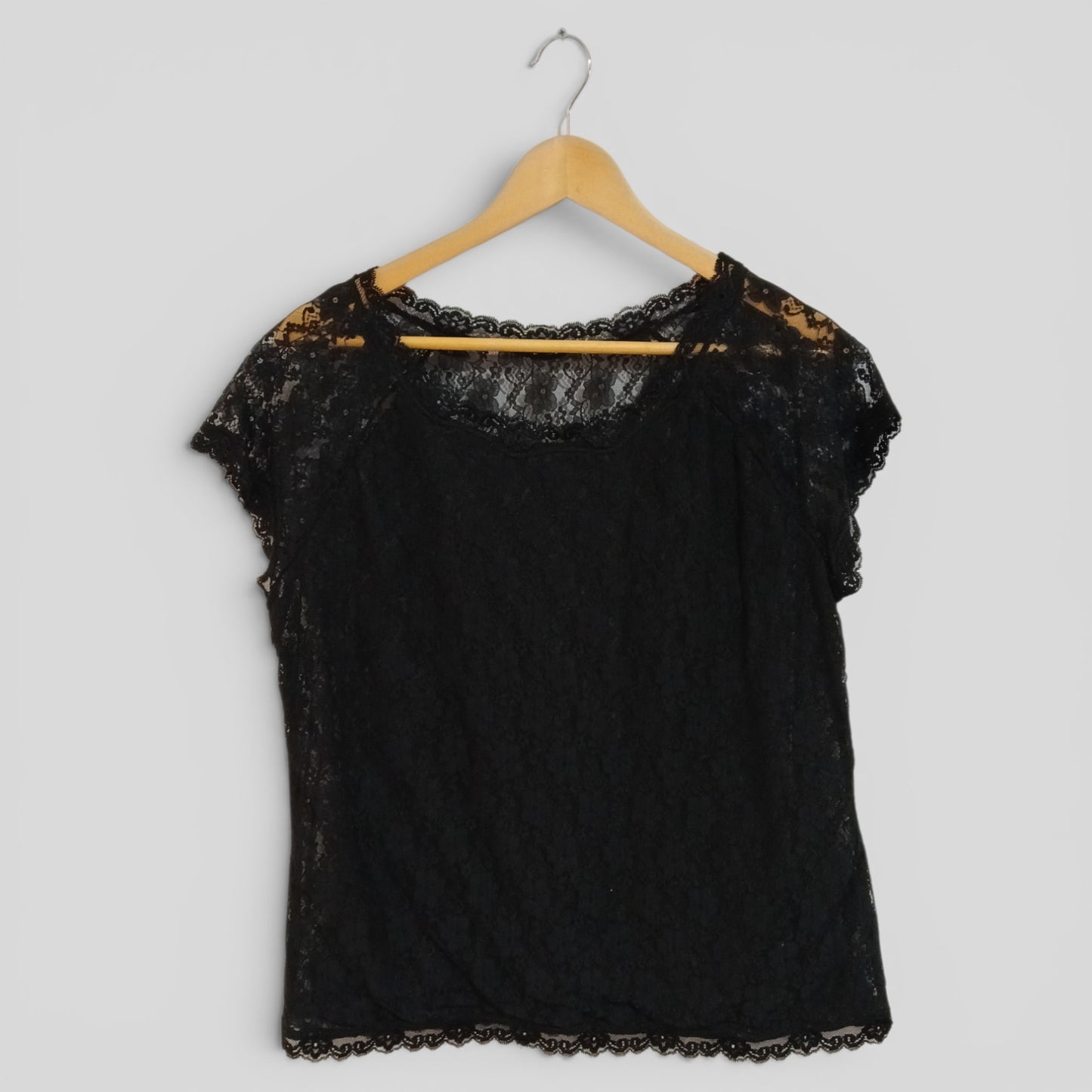 (16) Black Lace Blouse