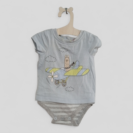 (0000JNR) Sprout | Shirt Plane Onesie