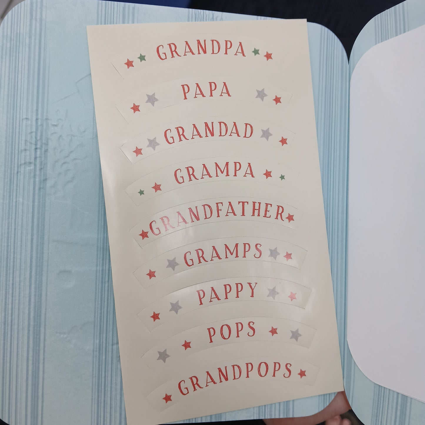 Grandfather Birthday Card | Customise with Sticker sheet