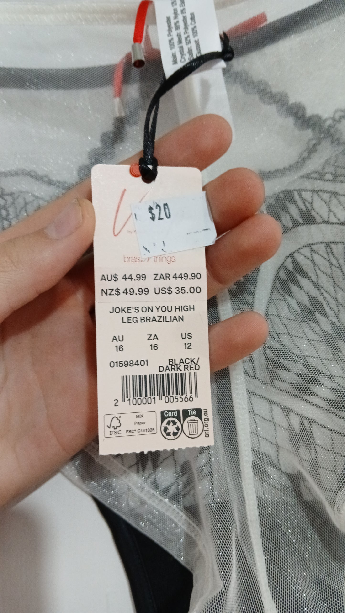 (16) BNWT | Bras N Things | Black White Underwear