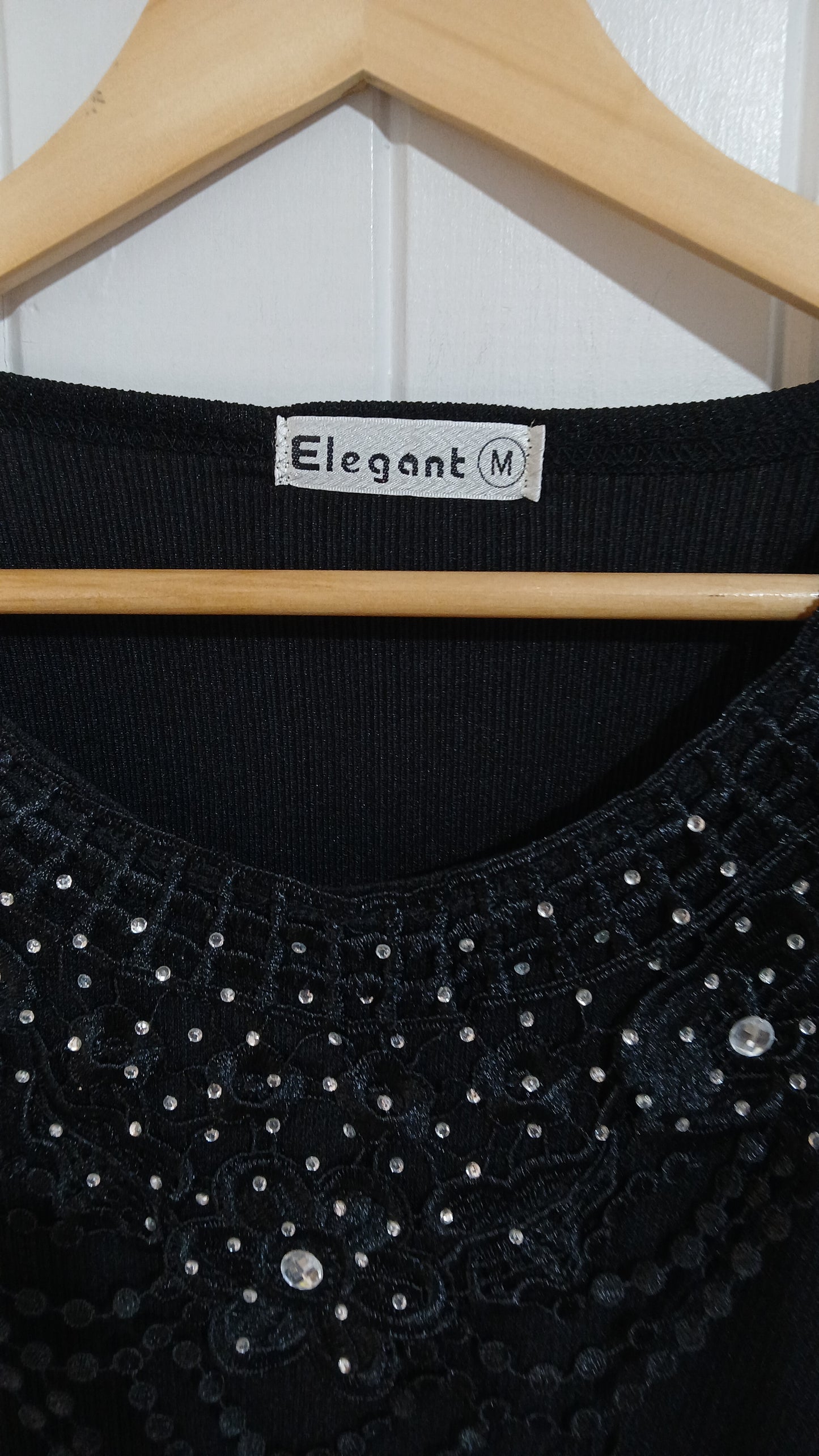 (M) Elegant | Black Blouse