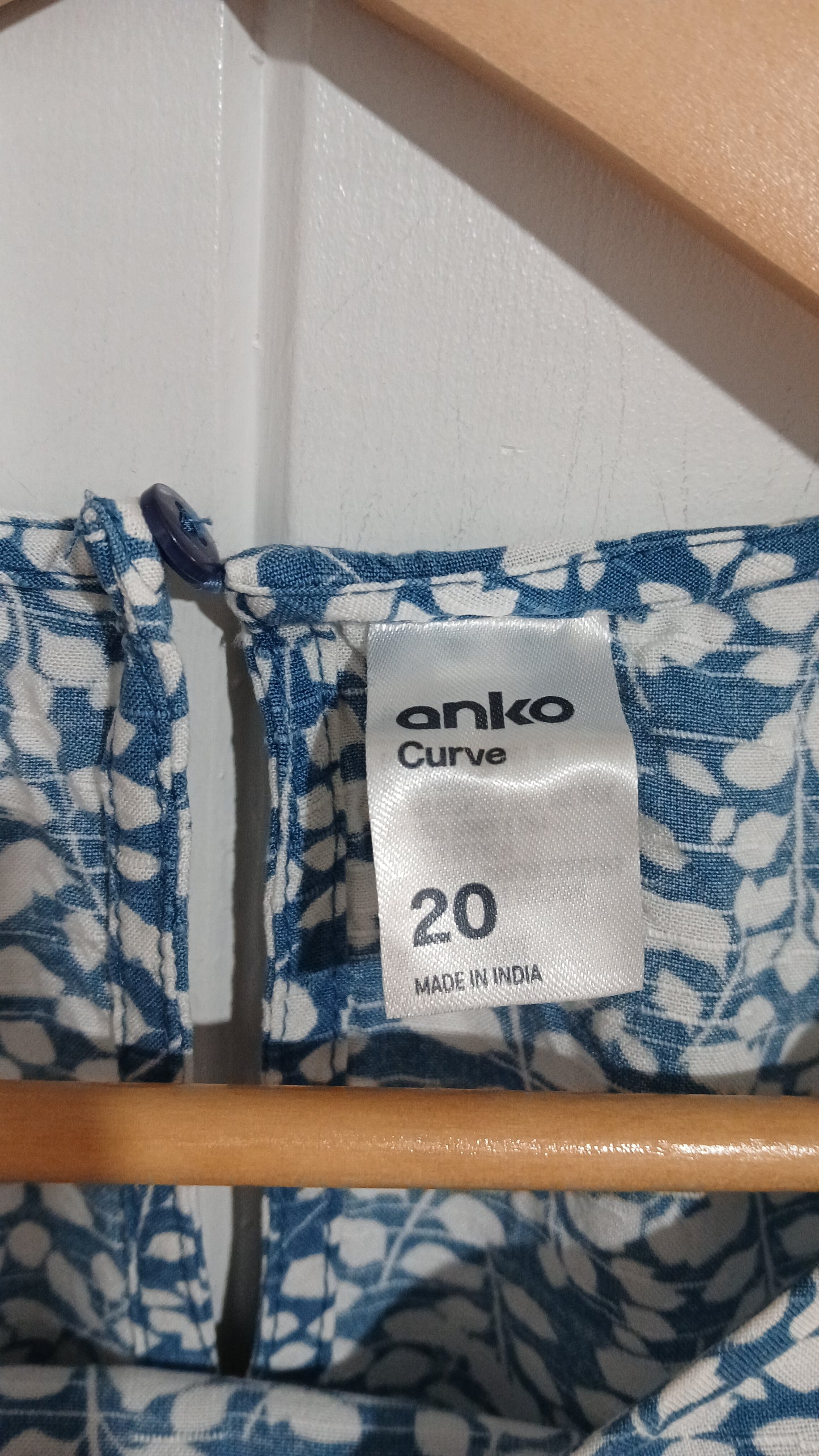 (20) Anko | Blue Patterened Blouse