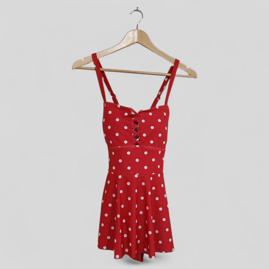 (14) BNWT | Red Polka Dot Swimmers