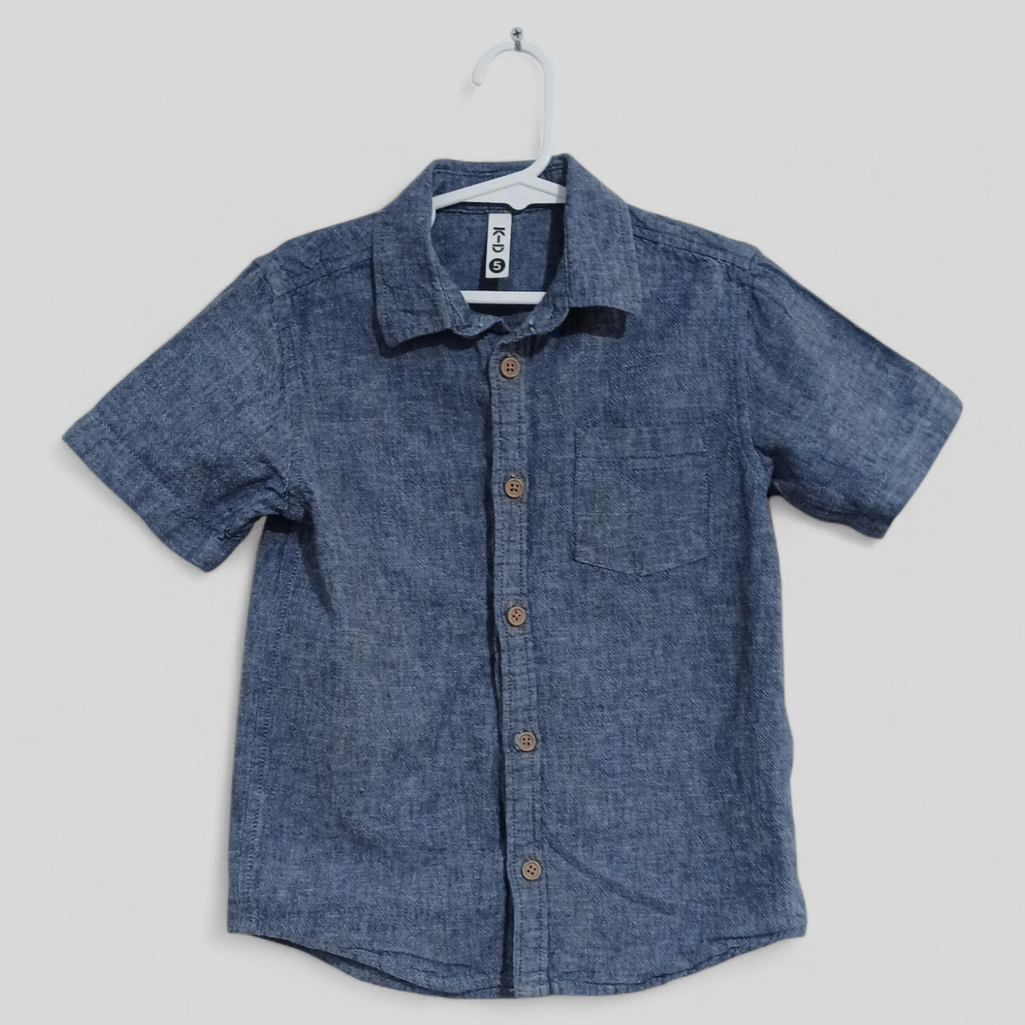 (5JNR) K-D | Denim Look Button Up