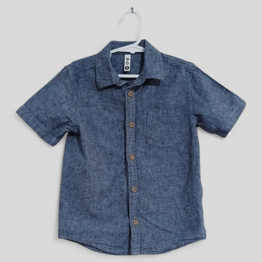 (5JNR) K-D | Denim Look Button Up