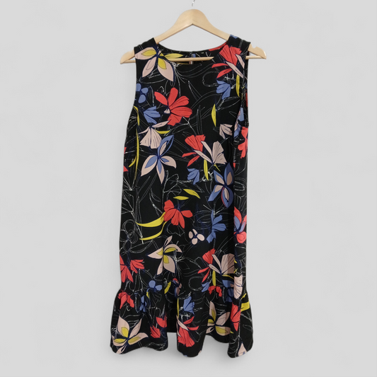 (L) Black Floral Dress