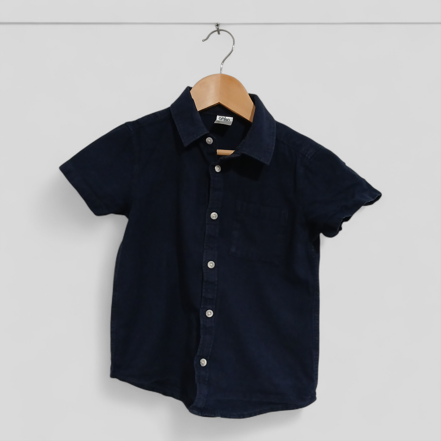 (5JNR) Anko | Linen Shirt Navy