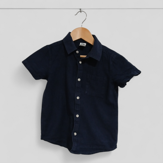 (5JNR) Anko | Linen Shirt Navy