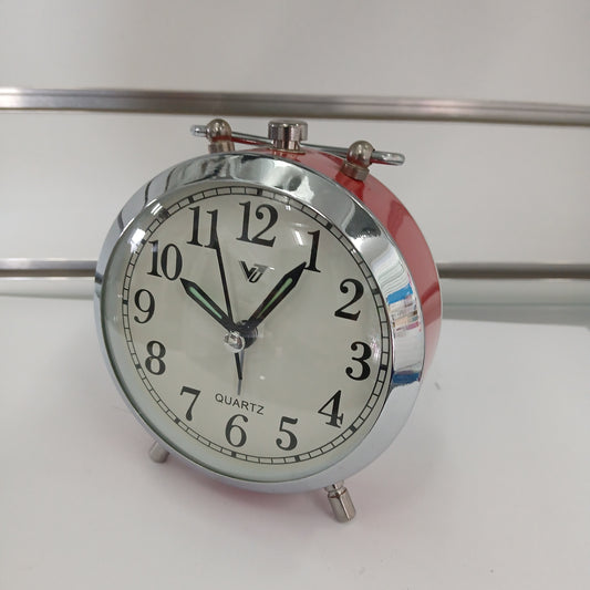 CLOCK ALARM METAL ROUND