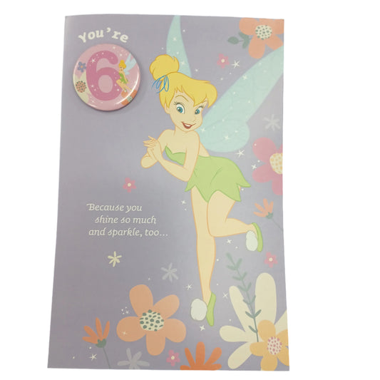 Birthday Card |  6th Girl/Tinkerbell - Age 6