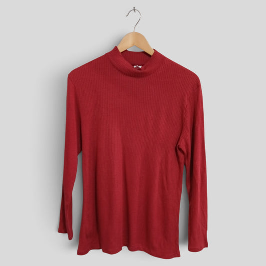(L) Damart | Red LS Shirt
