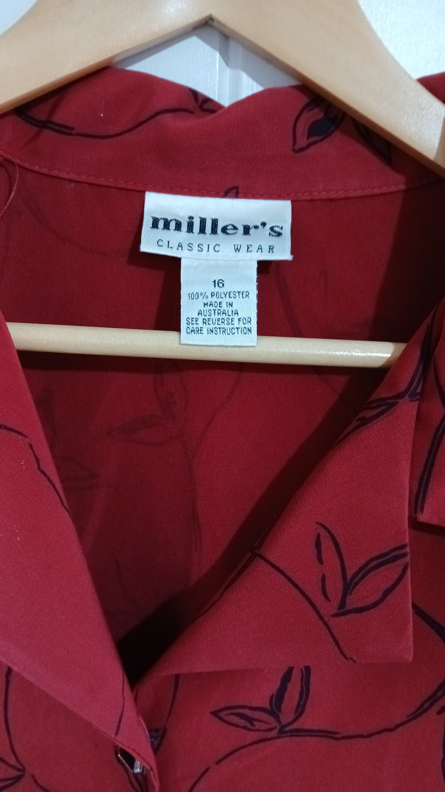 (16) Millers | Red LS Blouse