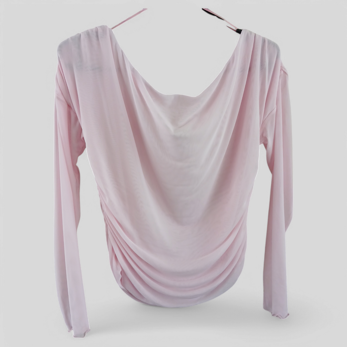 (16) BNWT | Anko | Baby Pink Mesh Ruched Blouse