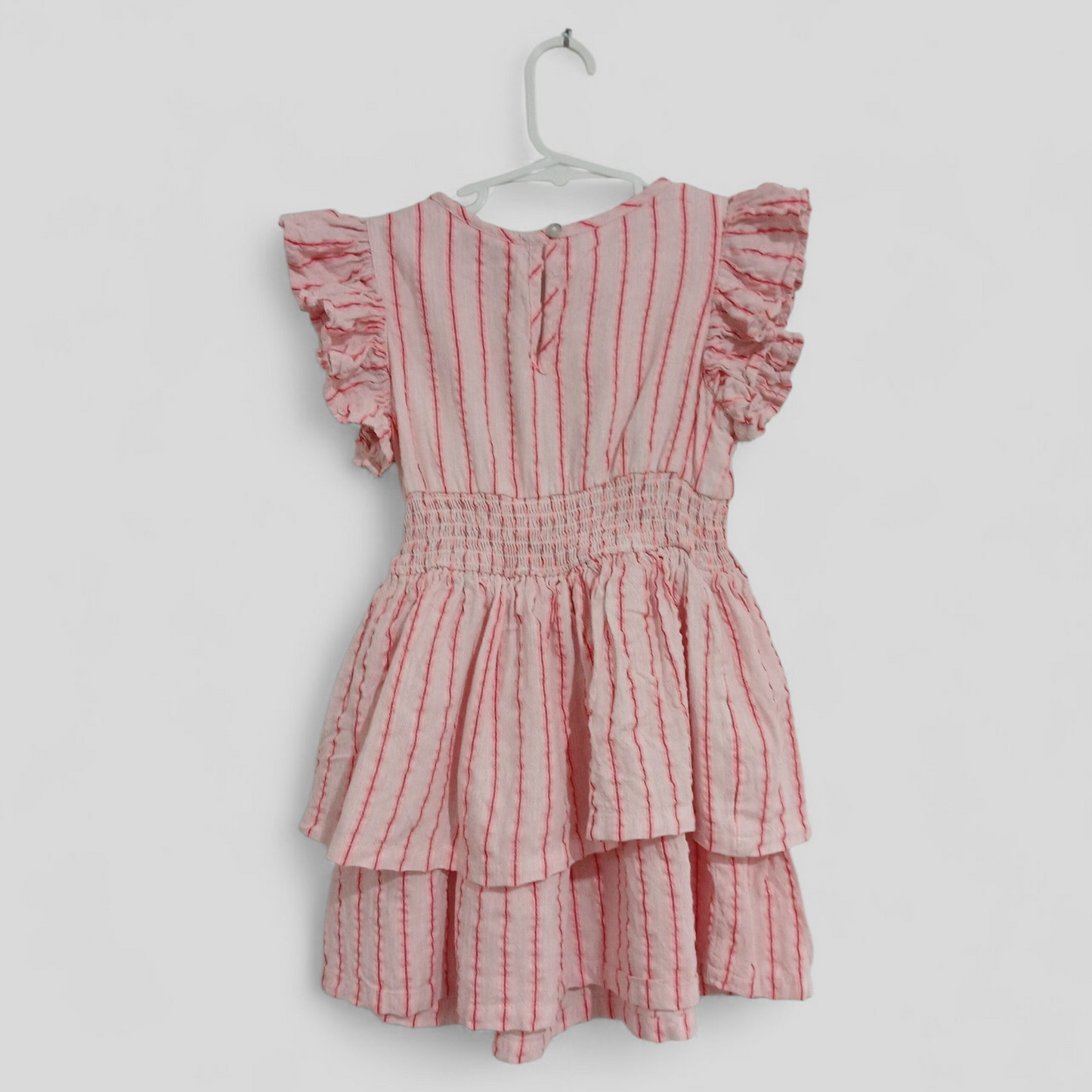 (5JNR) Mini Mango | Pink Striped Dress
