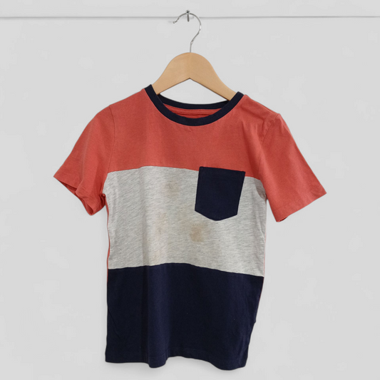 (7JNR) K-D | Orange/Grey/Navy Tee