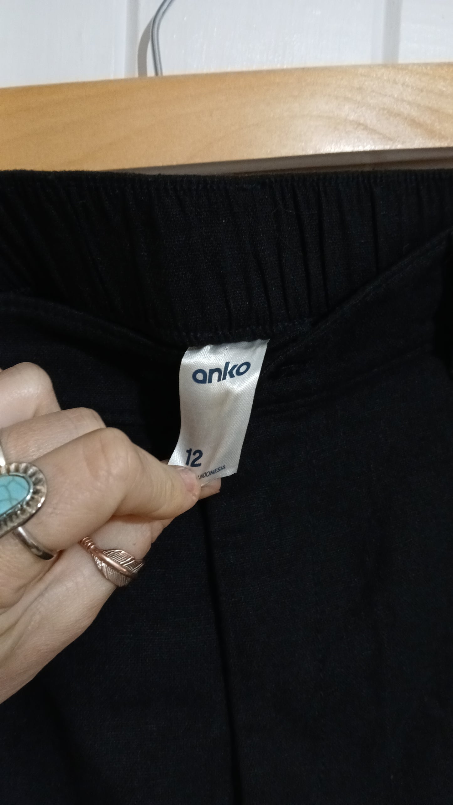 (12) Anko | Black Linen Blend Shorts