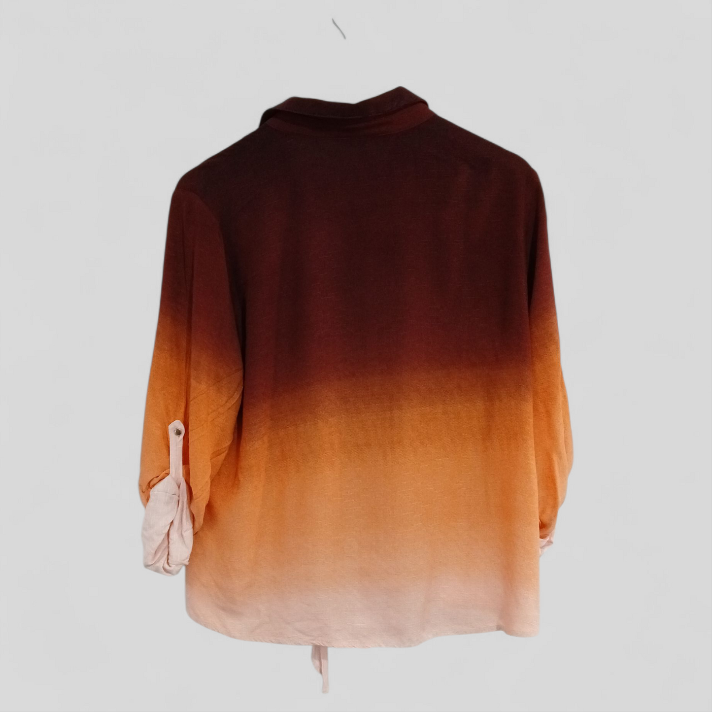 (14) Rockmans | Brown/Orange Tie Front Blouse