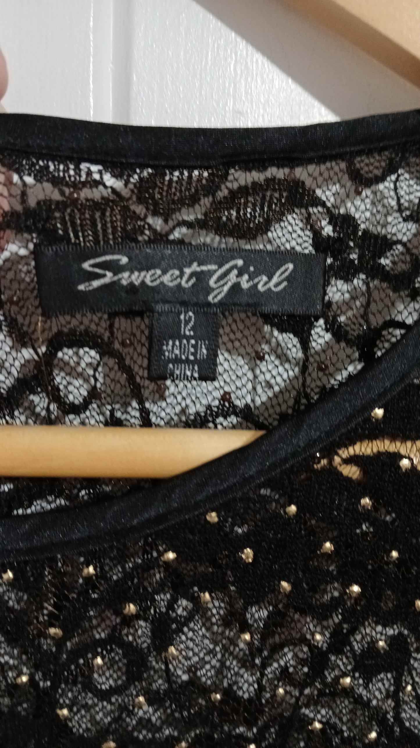 (12) Sweet Girl | Black Gold Dress