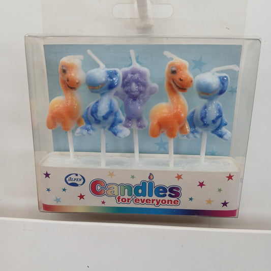 CANDLE ALPEN BOXED DINOSAURS PK5