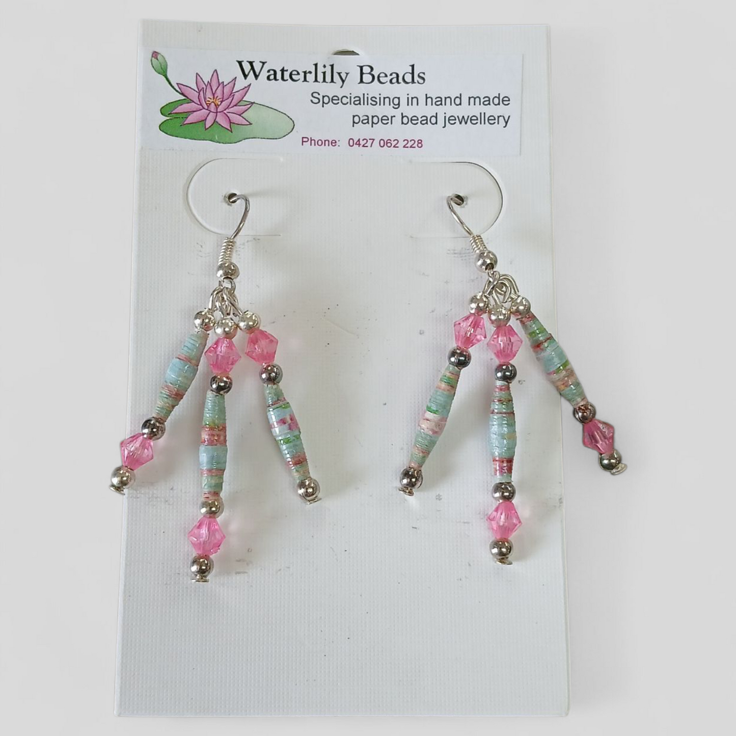 Earrings | Paper Bead Triple Drop Assorted