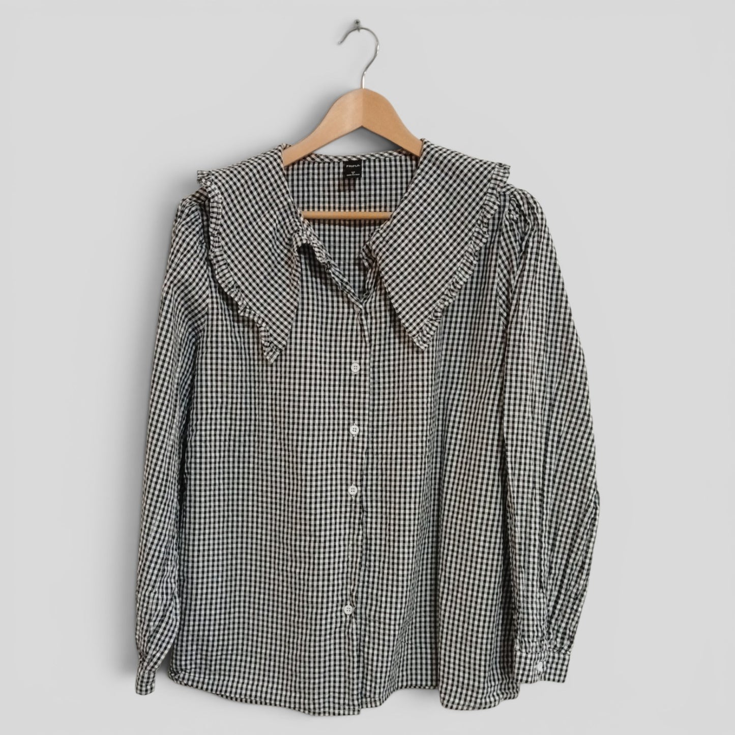 (XL) Friful | Gingham Blouse