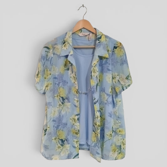 (16) Millers | Blue Blosue Yellow Flowers