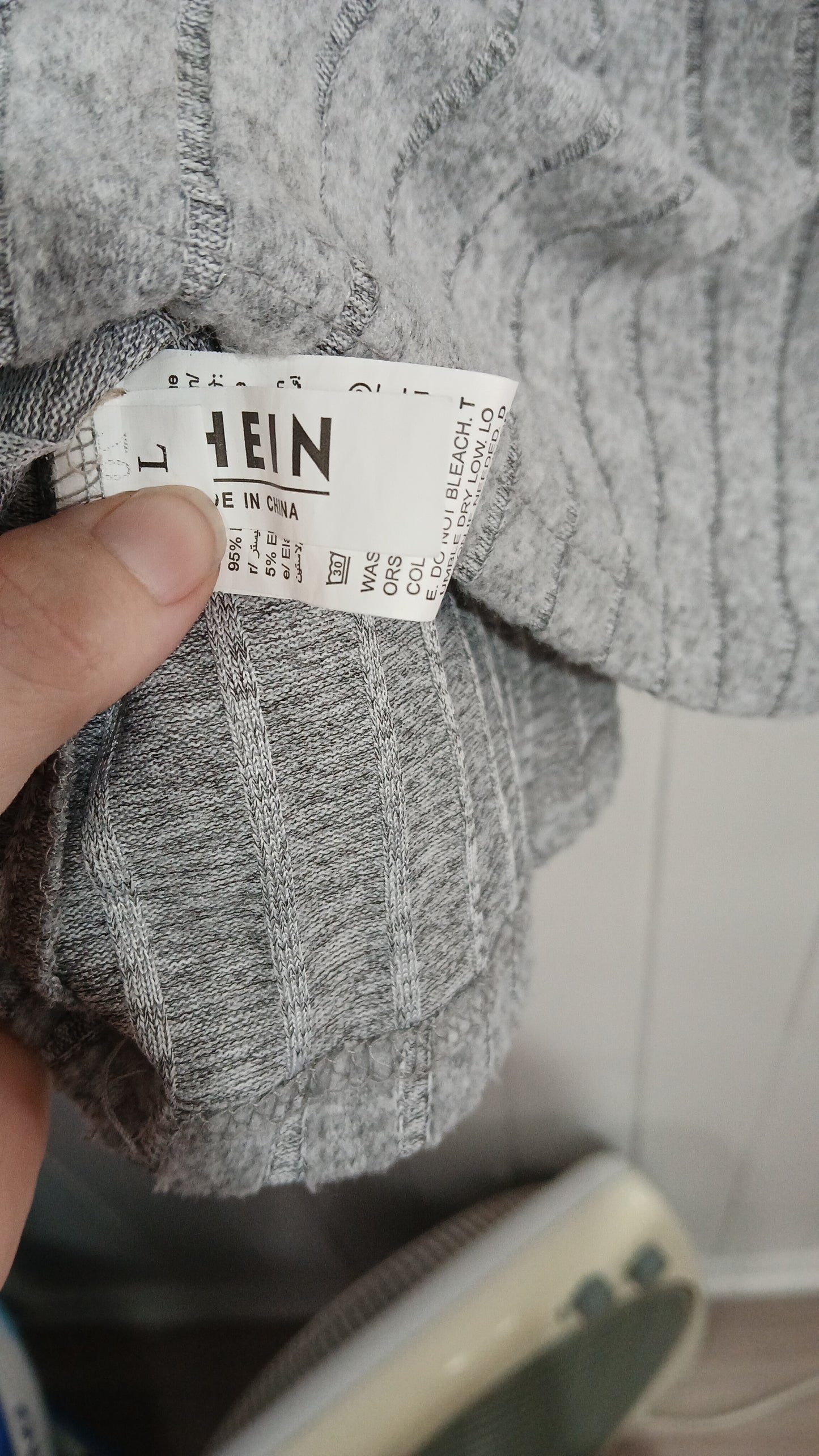 (L) Shein | Grey L/S Blouse