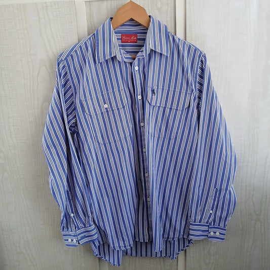 (S) Thomas Cook Blue Striped L/S Shirt