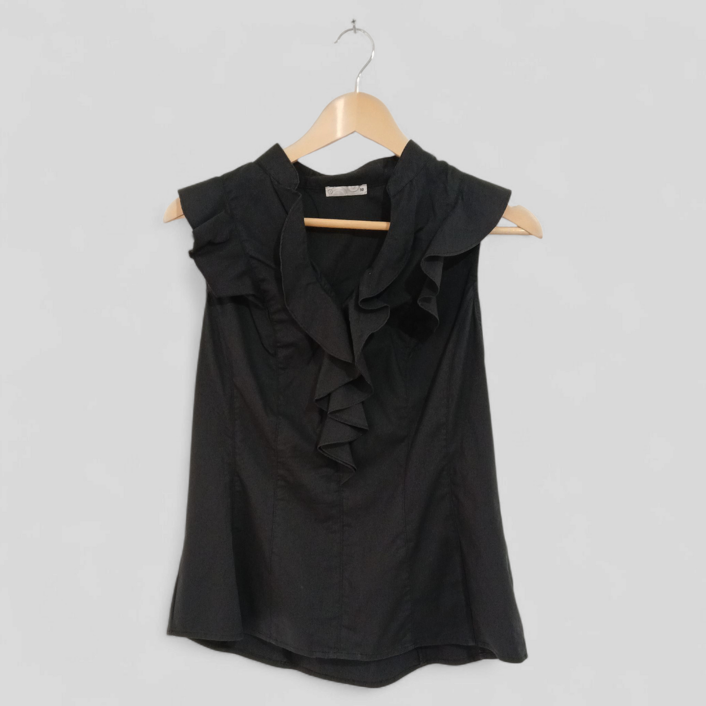 (10) Target | Black Ruffle Blouse