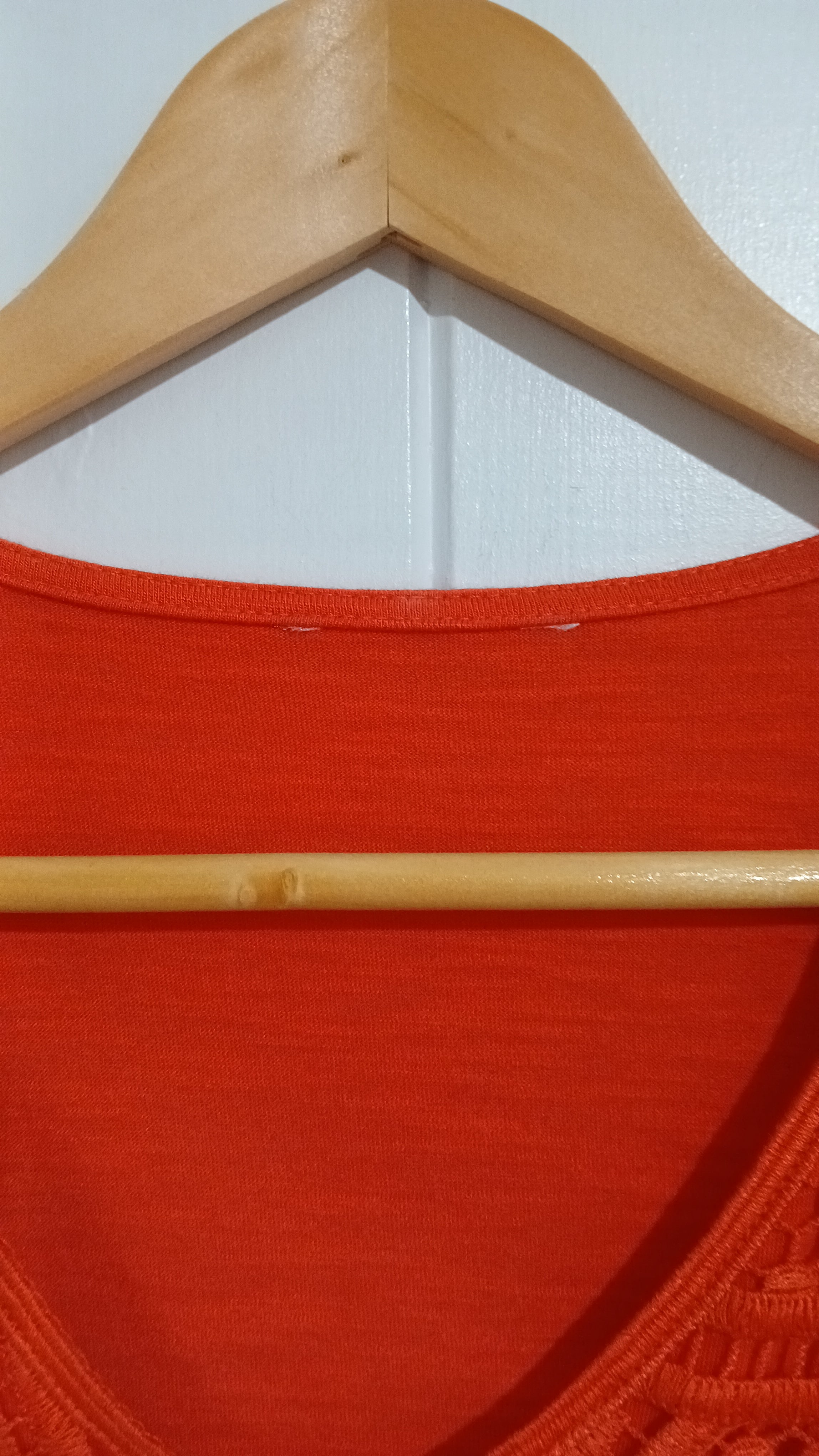 Image of (L) Red V Neck Blouse