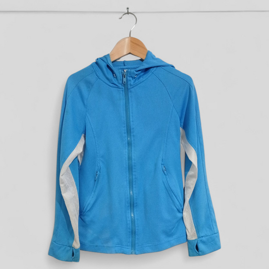 (8JNR) Blue Hooded Sunshirt