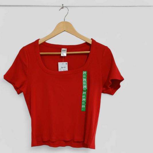 (20) BNWT | Anko | Square Neck Red Tee