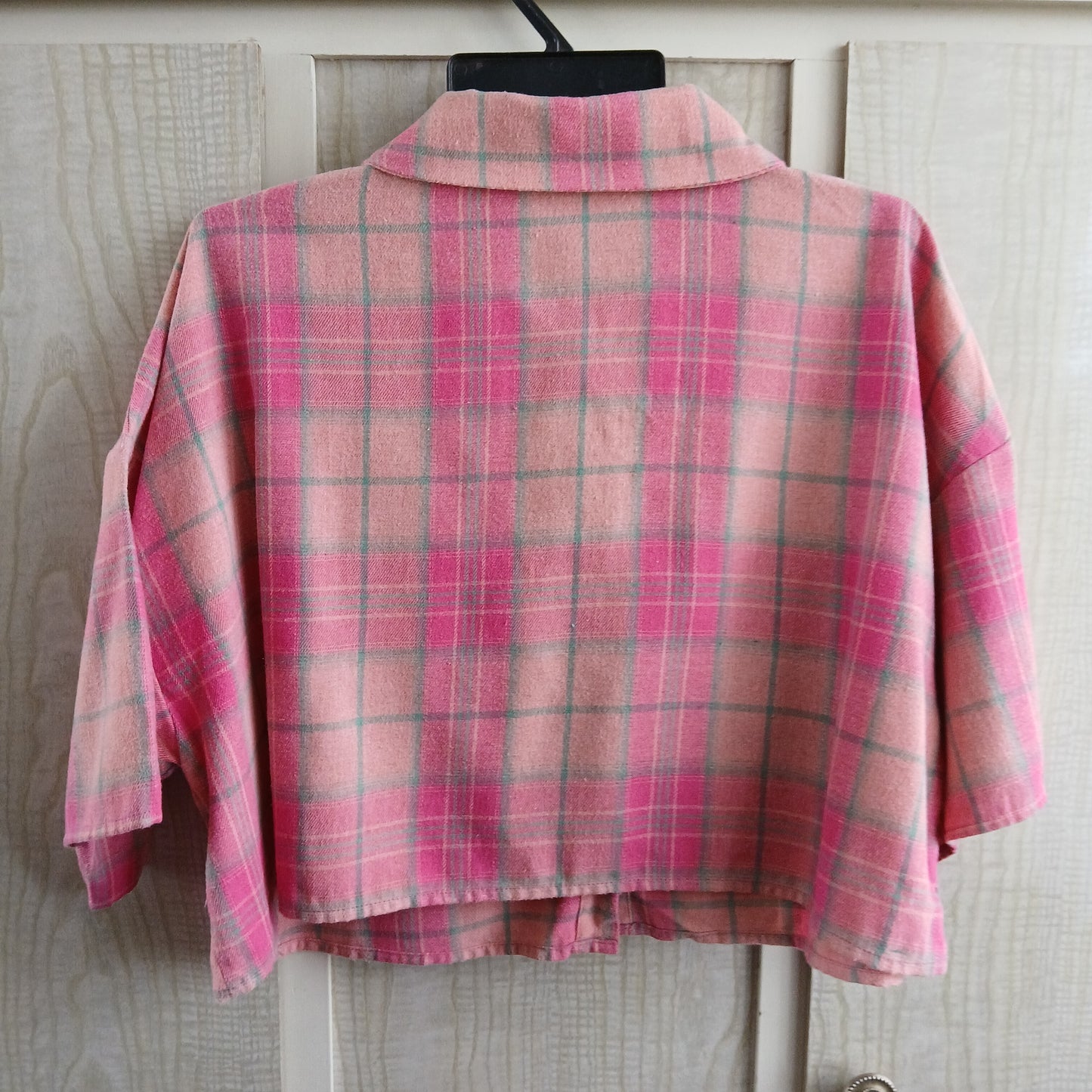 (L) Flannelette Crop Top