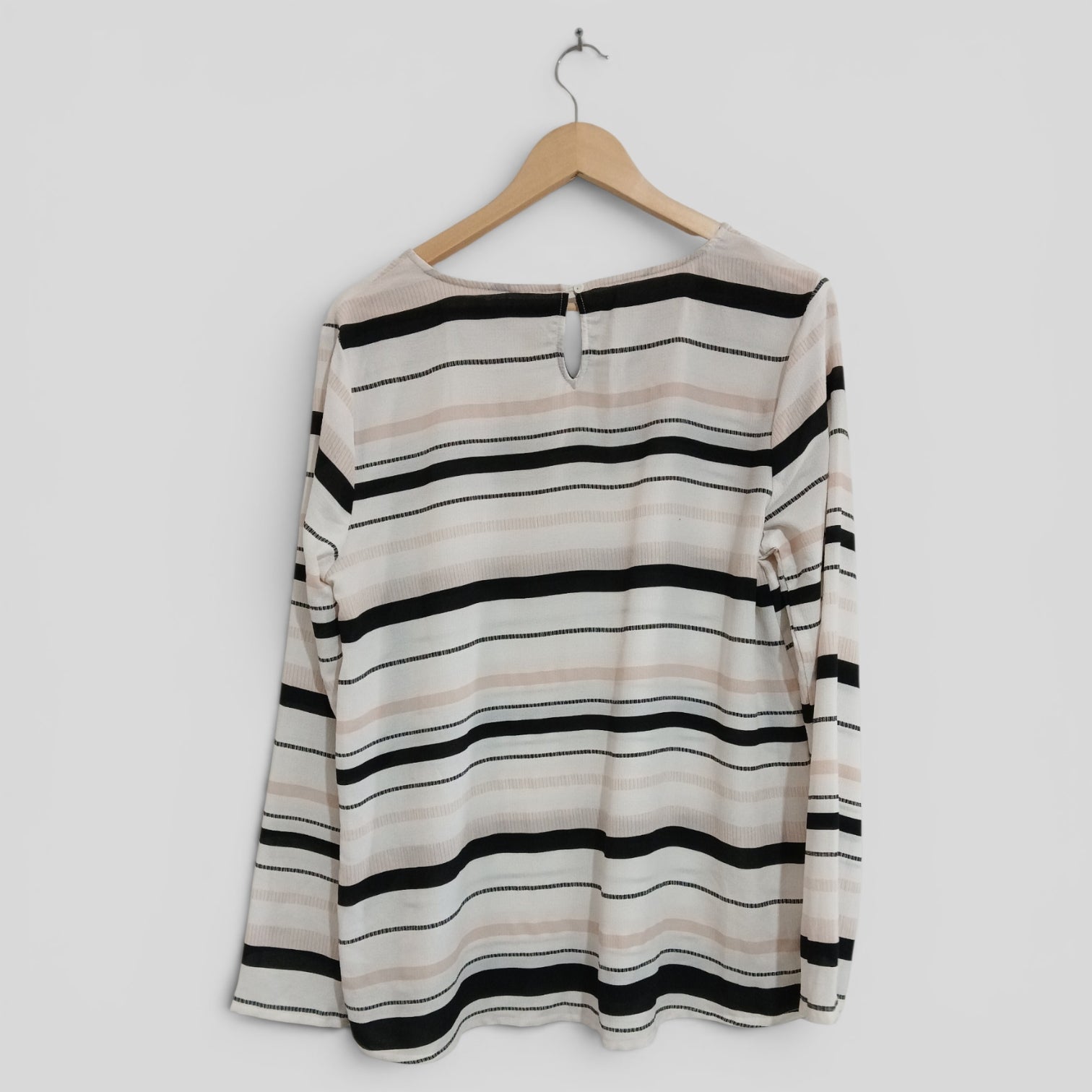 Image of (L) Striped LS Blouse