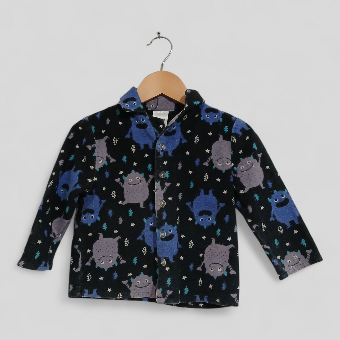 (3JNR) Monster Flanellette PJ Shirt