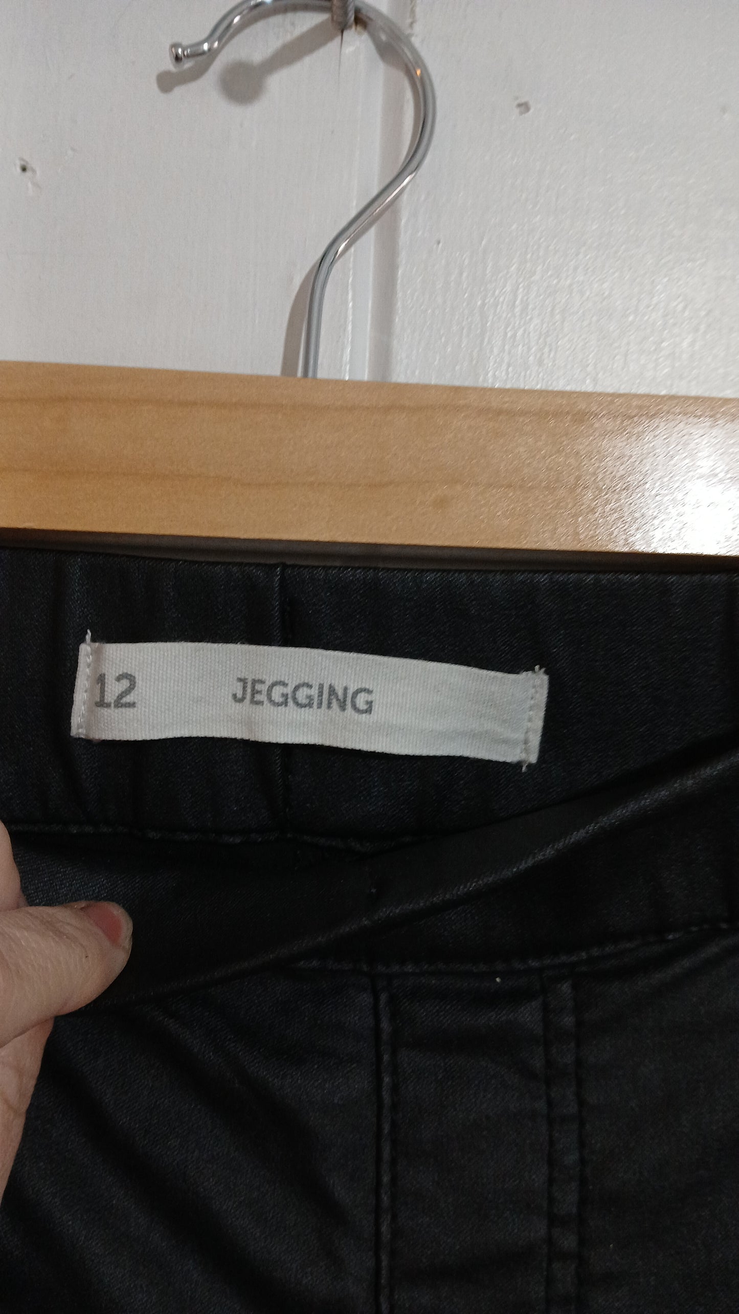 (12) Faux Leather Jeggings