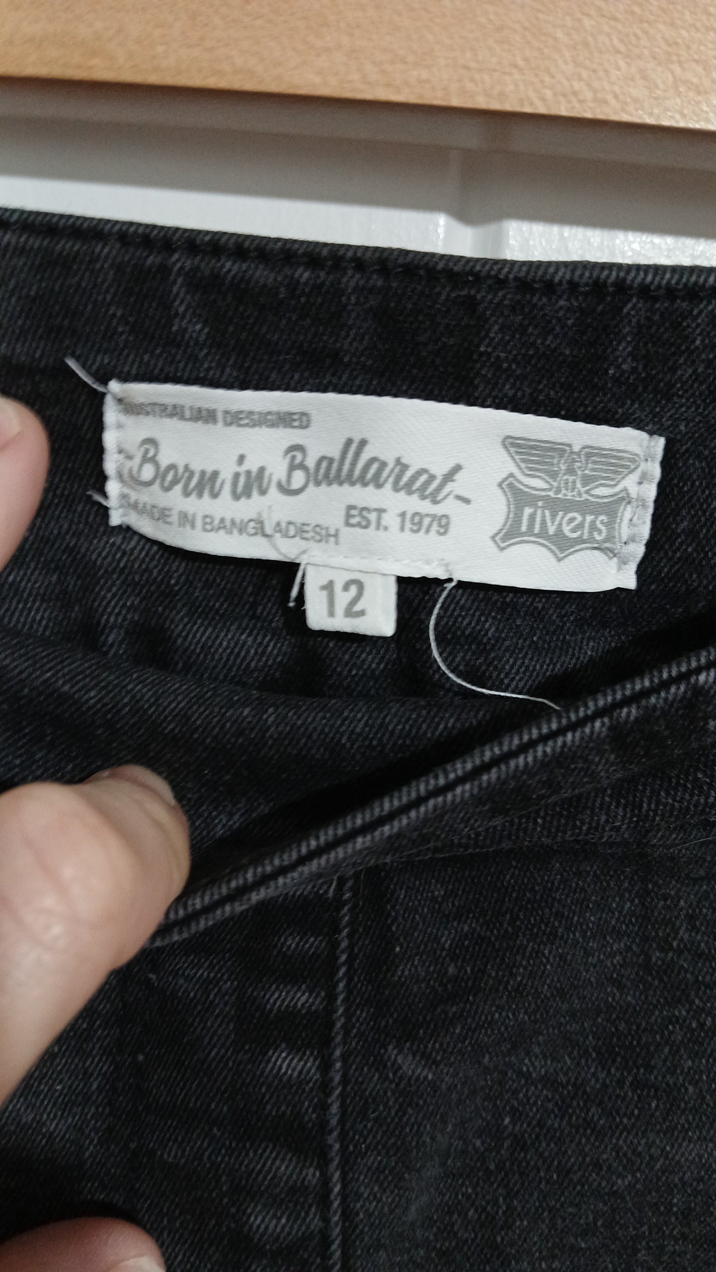 (12) Rivers | Black Denim Skirt