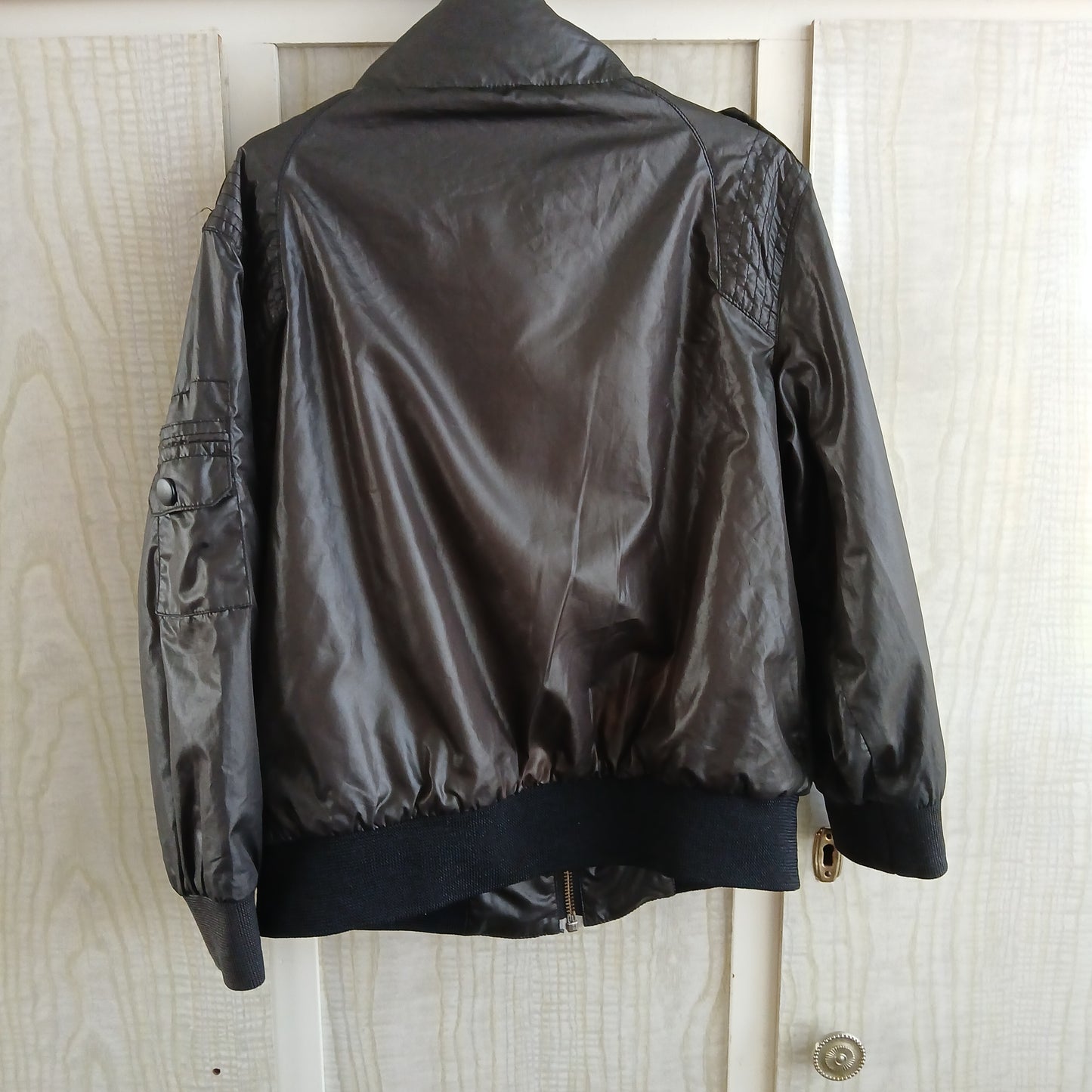 (6 kids) faux leather biker jacket