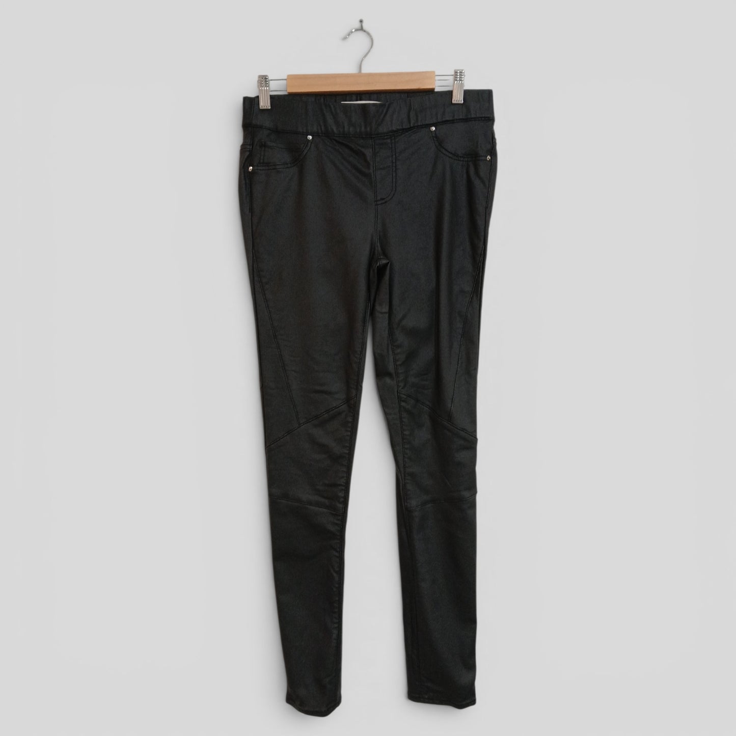 (12) Faux Leather Jeggings