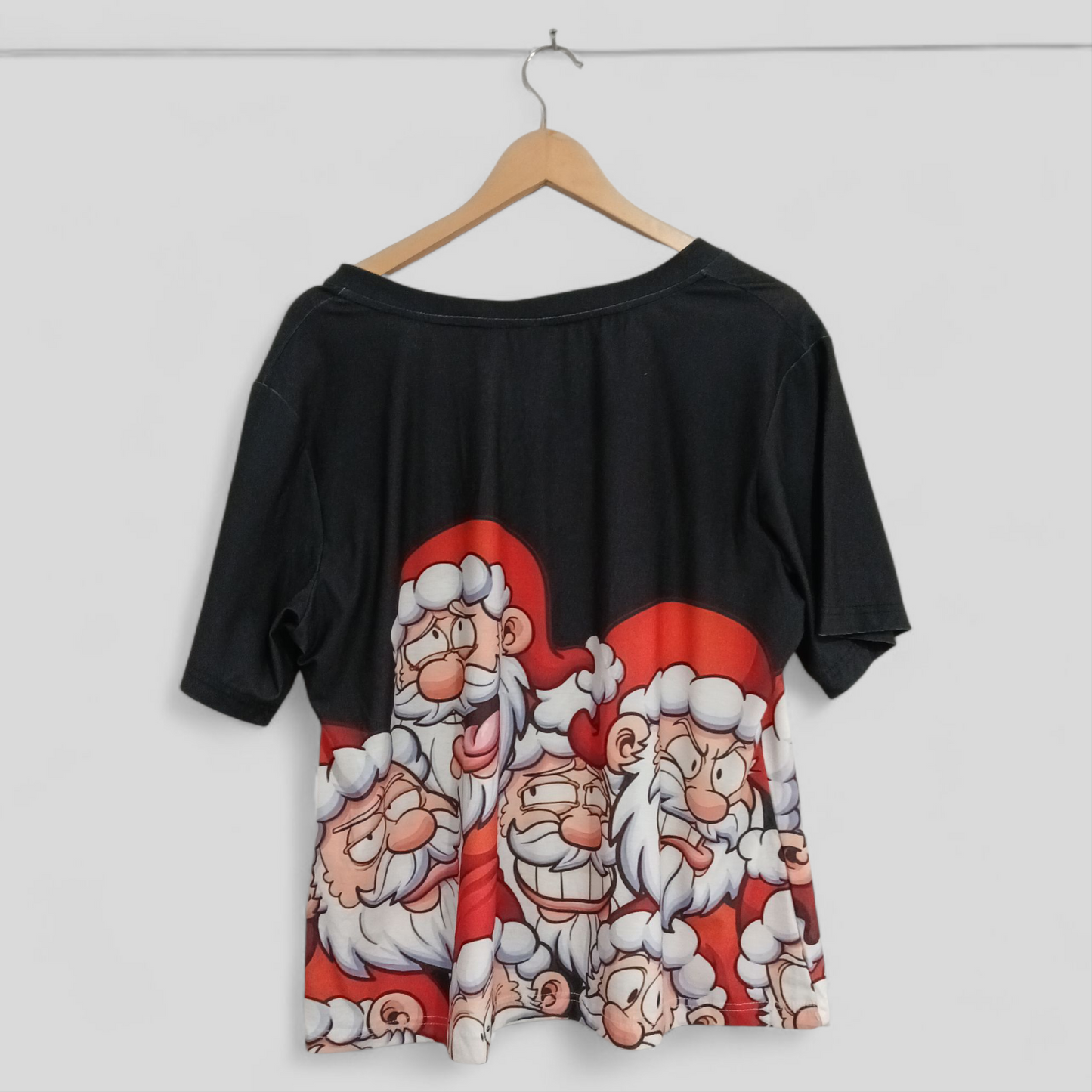 (2XL) Black Santa Tee
