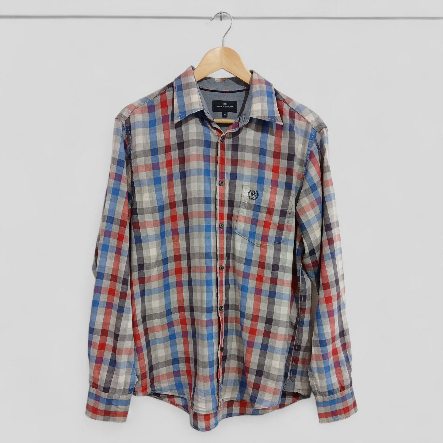 (M) Blue Harbour | Plaid LS Shirt