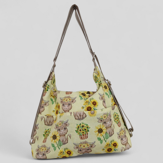 Highland Cow Yellow | Convertable Bag | Tracy's Bag Creations