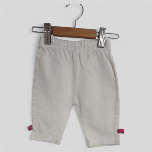 (00) Papoose Mini | White Pink bow