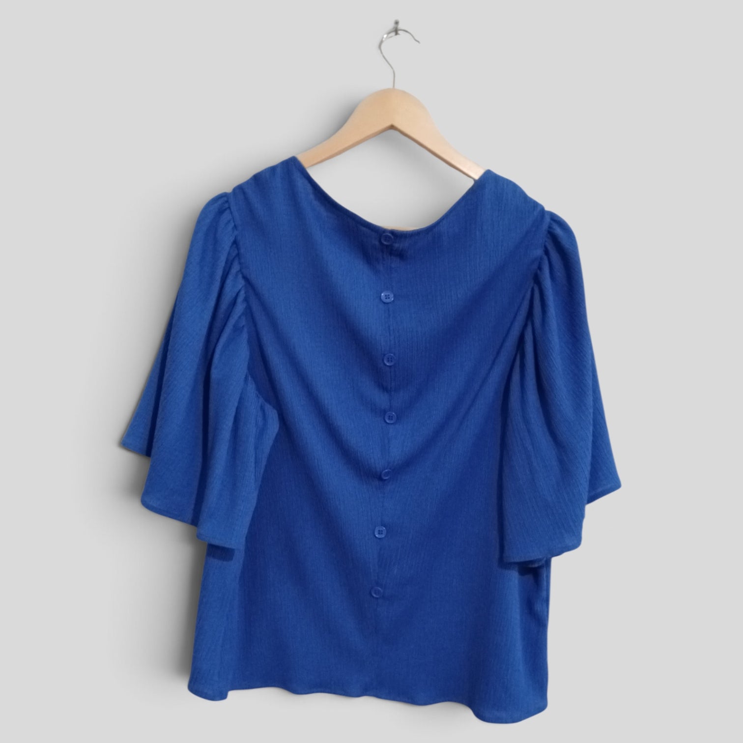 Image of (S) Katies | Blue Button Back Blouse